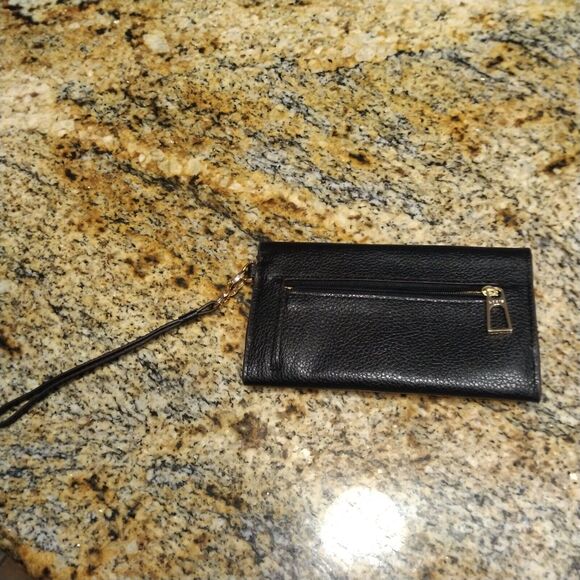 Lodis Bifold Wallet Black Genuine Pebbled Leather Credit Card Case Purse EUC - Picture 3 of 7